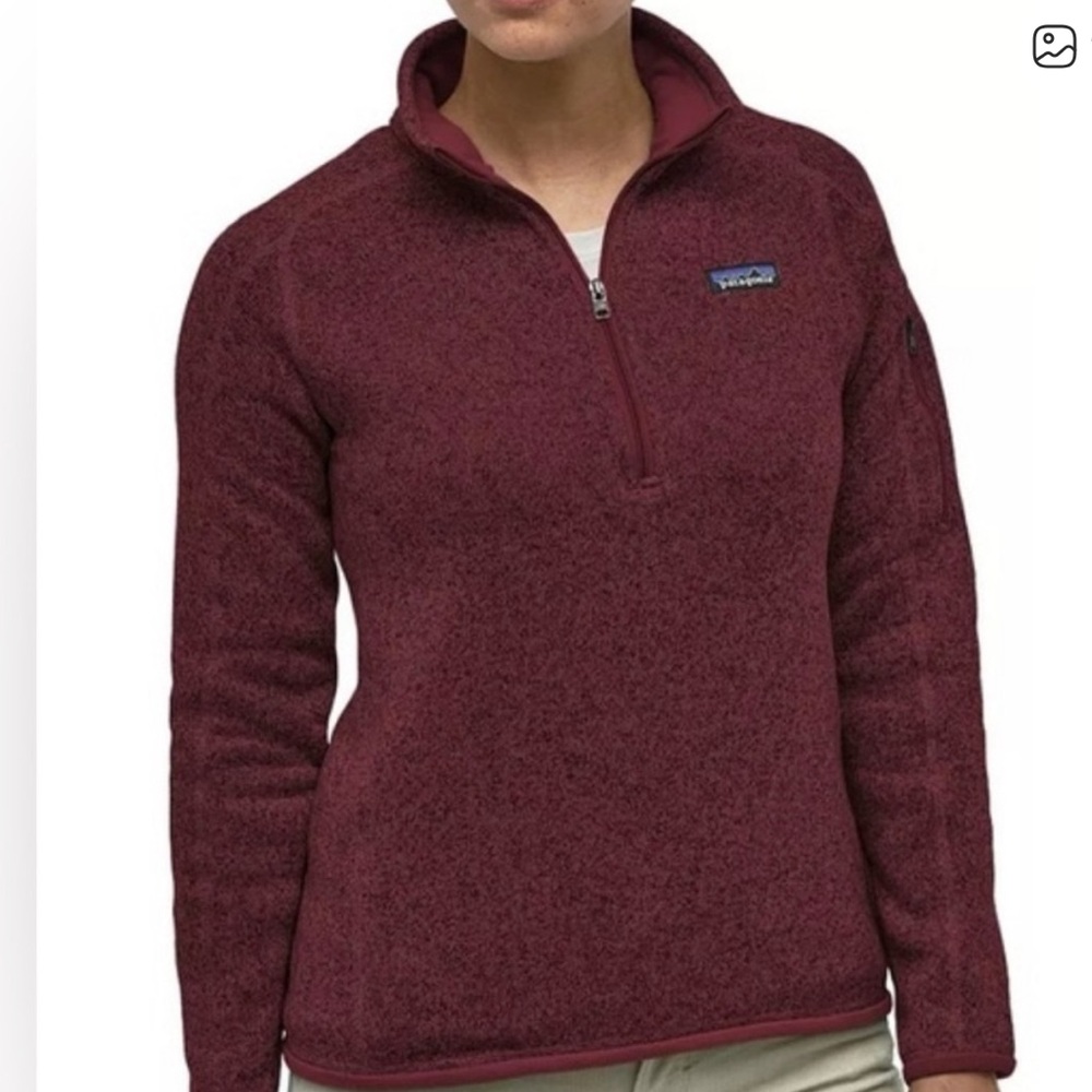 Patagonia Burgundy Quarter-Zip Sweatshirt